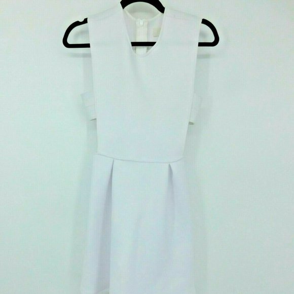 CHALK Designer Women's White Neoprene Field Dress - Picture 5 of 11